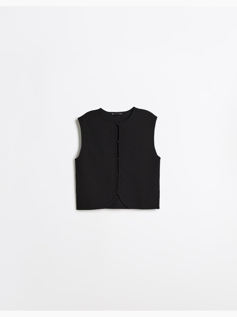 Gilet tricoté, mo fashion Noir - Kiabi