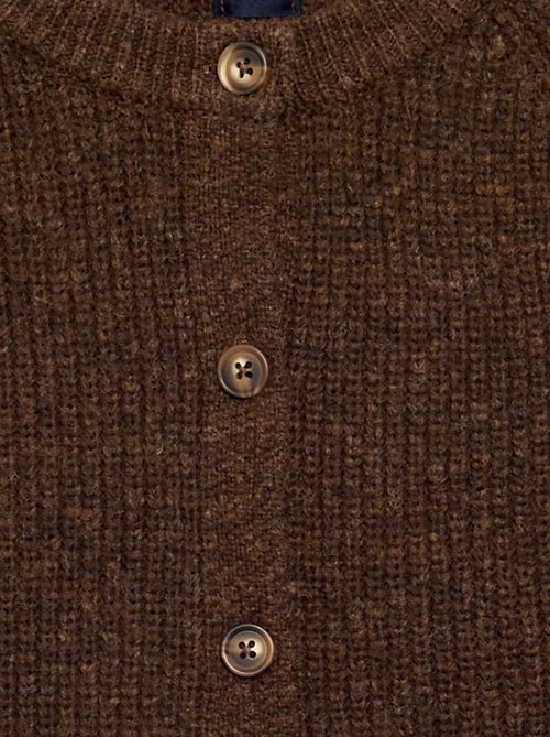 Gilet uni à manches longues - Kiabi