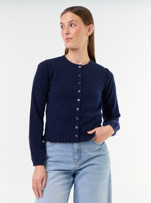 Gilet uni avec fausse fourrure au col - Kiabi Gilet uni avec fausse fourrure au col - Kiabi