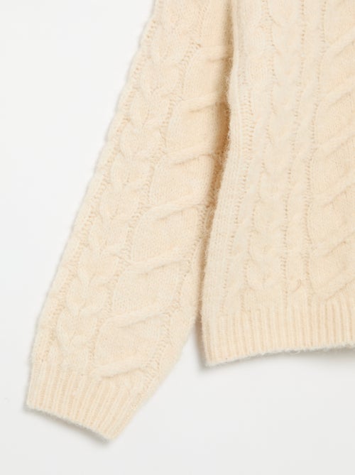 Gilet uni en maille fantaisie - Kiabi