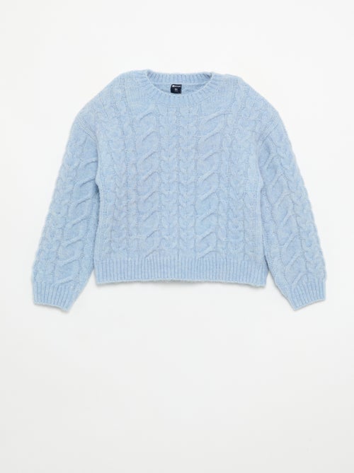 Gilet uni en maille fantaisie - Kiabi