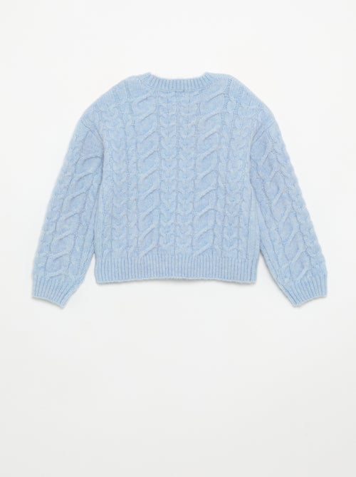 Gilet uni en maille fantaisie - Kiabi