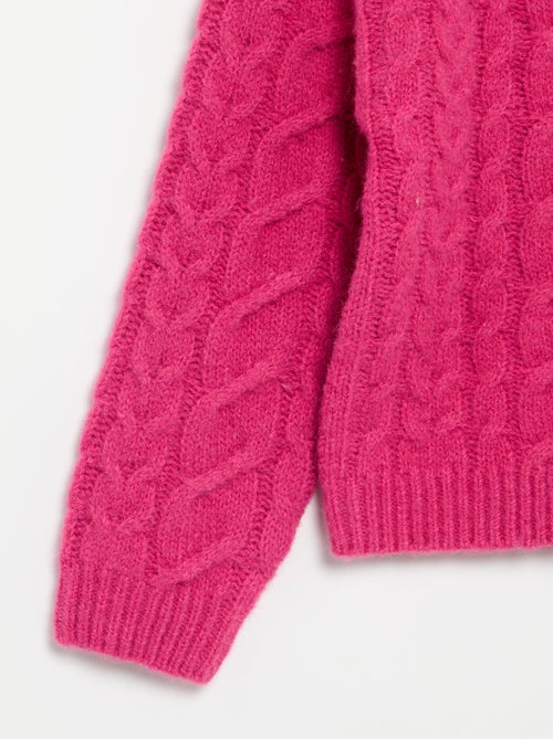 Gilet uni en maille fantaisie - Kiabi