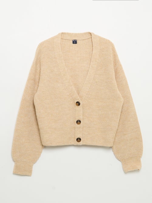 Gilet uni en maille grosse jauge facile à enfiler - Kiabi Gilet uni en maille grosse jauge facile à enfiler - Kiabi
