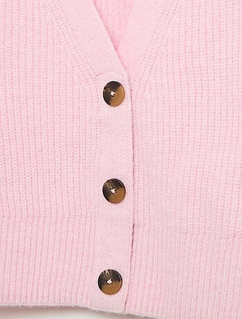 Gilet uni en maille grosse jauge facile à enfiler