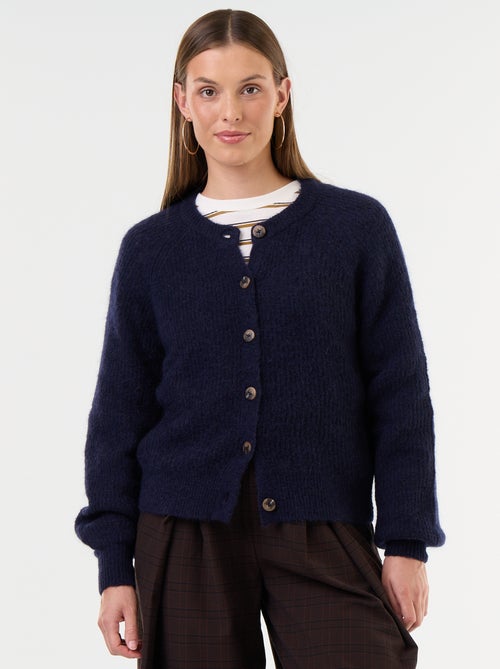 Gilet van mohair- en wolmix met knopen - Kiabi