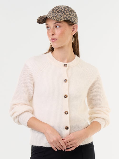 Gilet van mohair- en wolmix met knopen - Kiabi