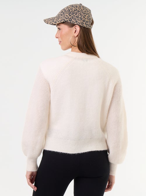 Gilet van mohair- en wolmix met knopen - Kiabi