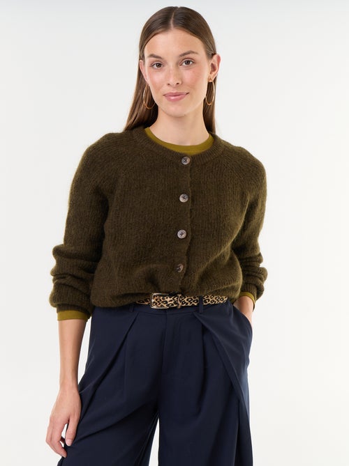 Gilet van mohair- en wolmix met knopen - Kiabi