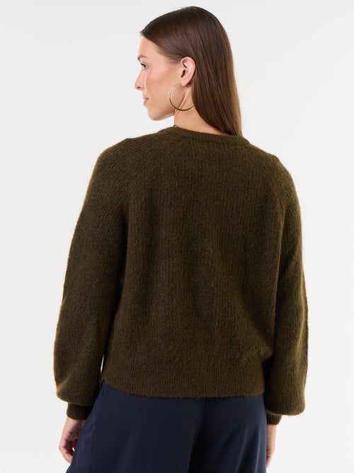 Gilet van mohair- en wolmix met knopen - Kiabi
