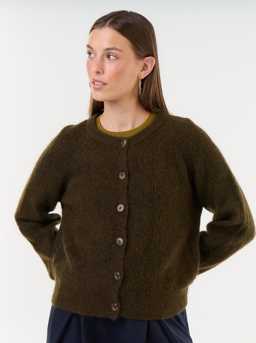 Gilet van mohair- en wolmix met knopen - Kiabi