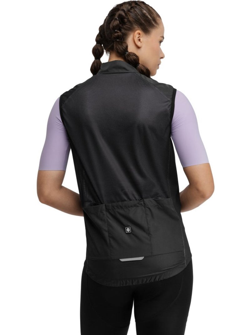 Gilet vélo coupe-vent femme cyclisme femme v1-w blaast Noir - Kiabi