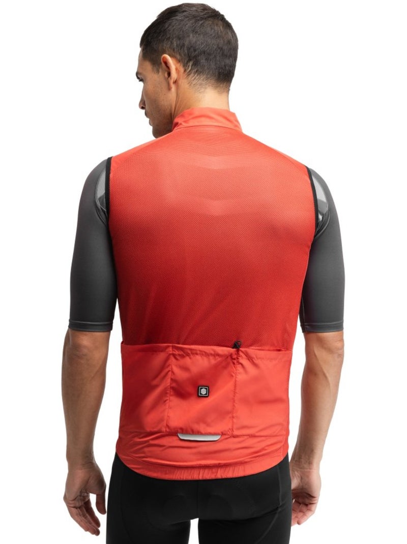 Gilet vélo coupe-vent homme cyclisme homme v1 cordal Rouge - Kiabi