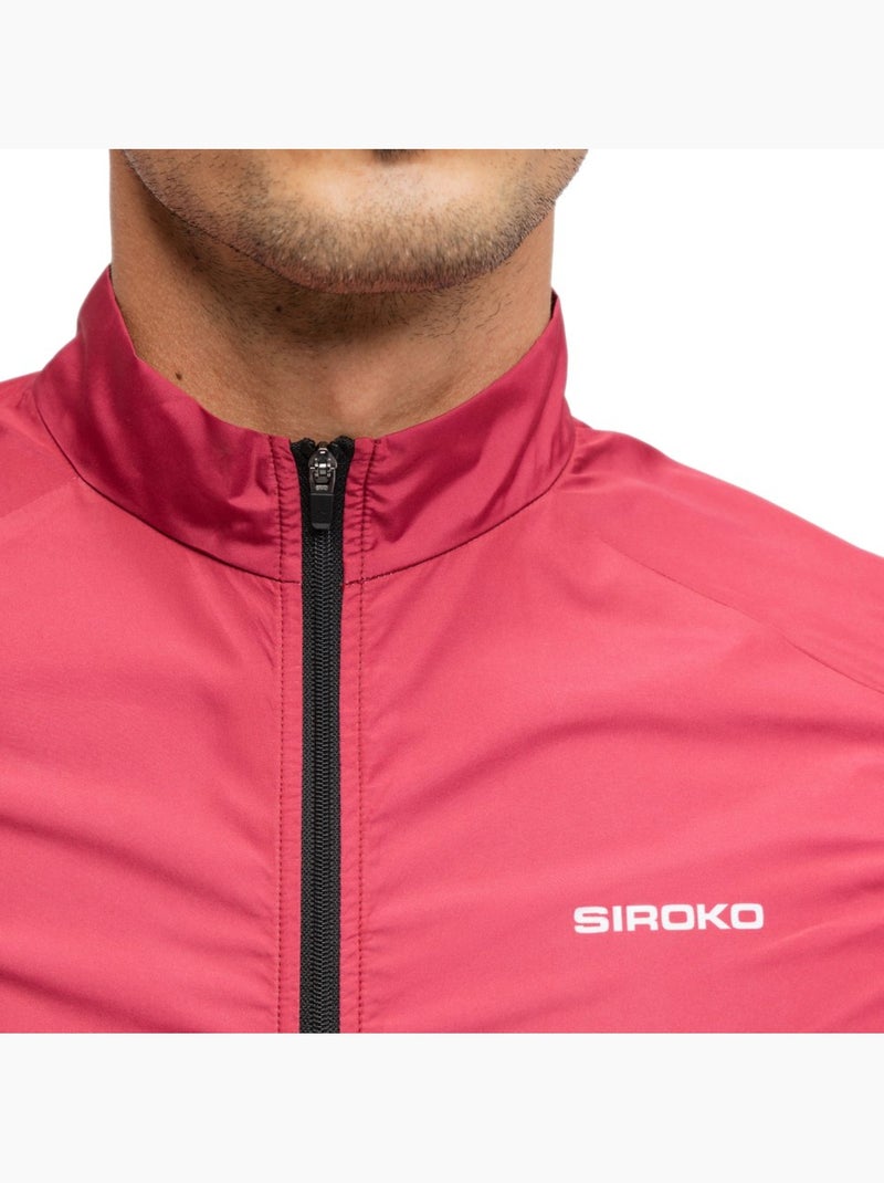 Gilet vélo coupe-vent homme cyclisme homme v1 hautacam Rouge - Kiabi