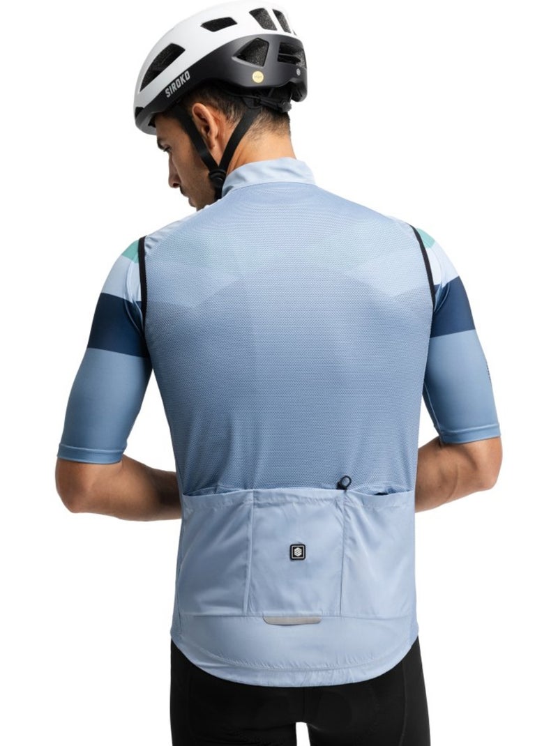 Gilet vélo coupe-vent homme cyclisme homme v1 klausen Bleu - Kiabi