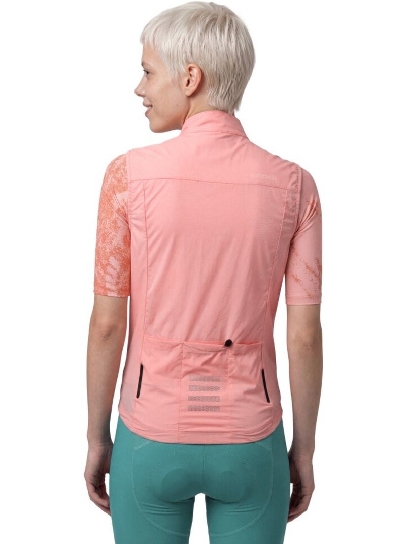 Gilet vélo coupe-vent ultraléger femme femme v2-w breeze Corail - Kiabi