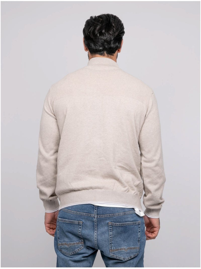 Gilet zipé amoulin Beige - Kiabi