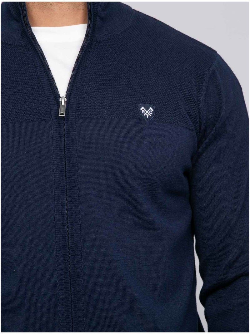 Gilet zipé amoulin Bleu marine - Kiabi