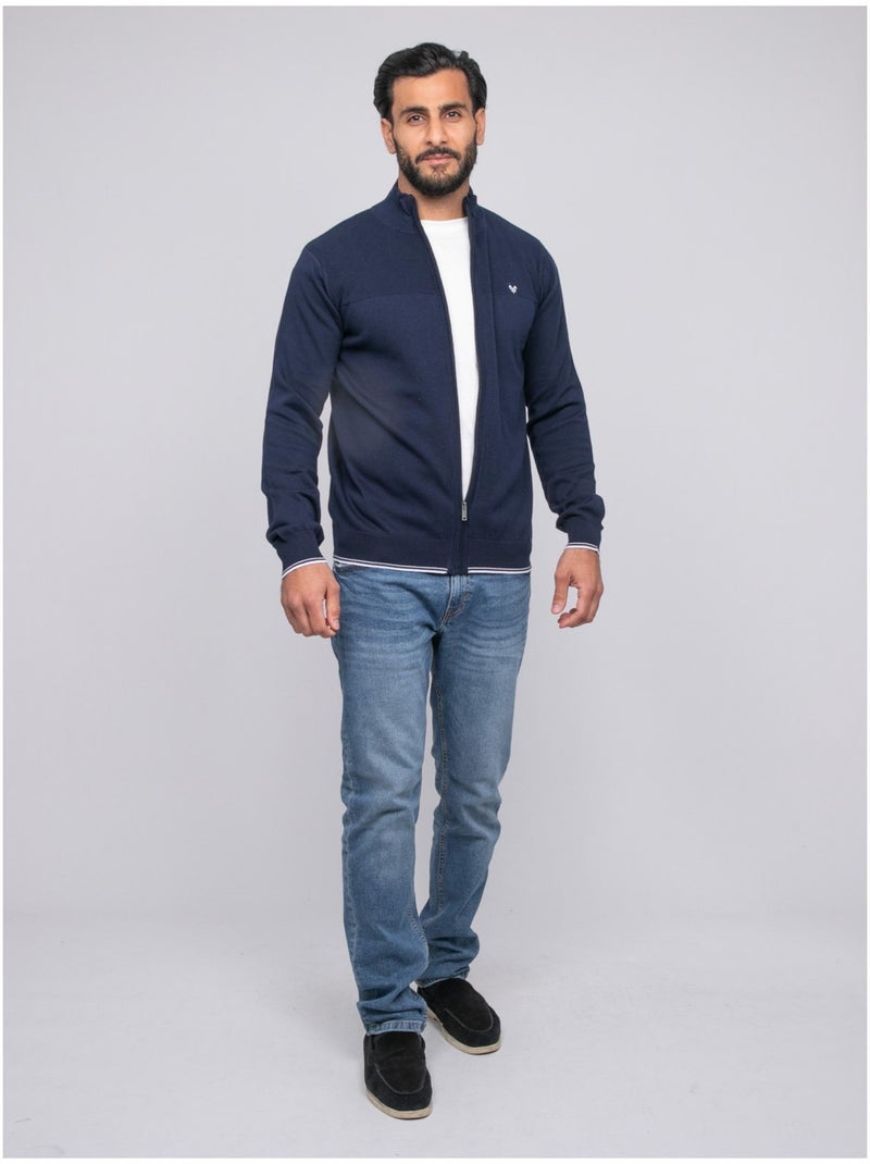 Gilet zipé amoulin Bleu marine - Kiabi
