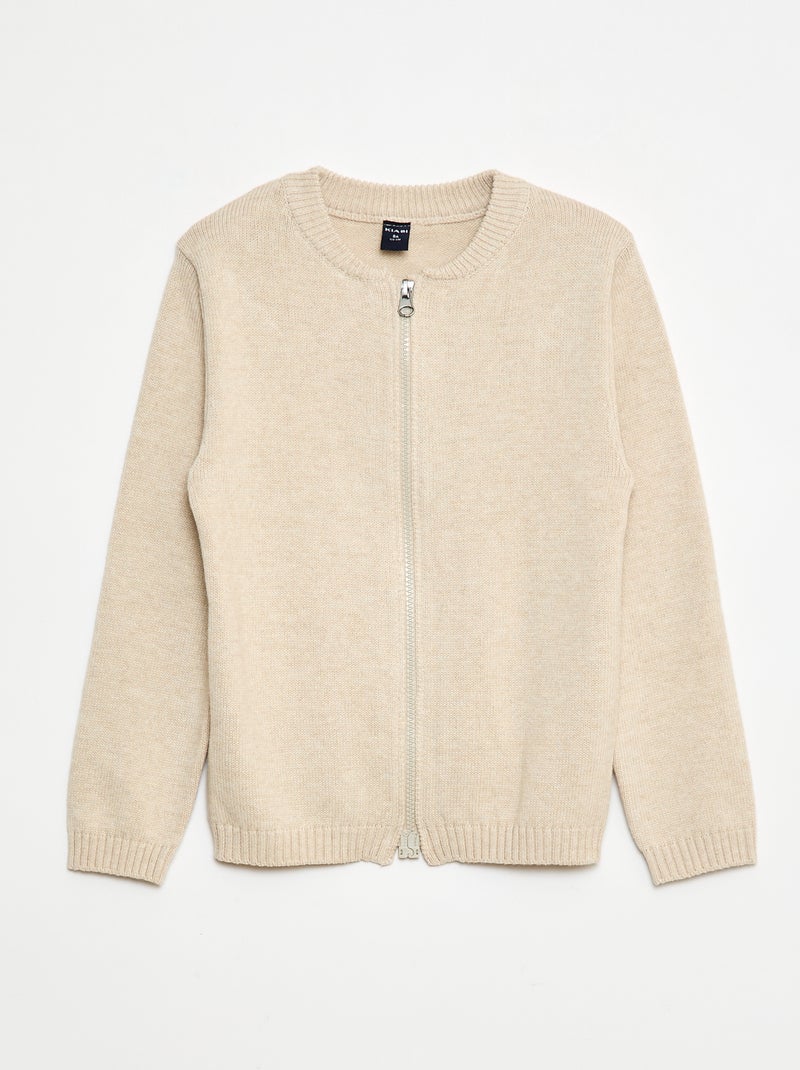 Gilet zippé - collection facile à enfiler Beige - Kiabi