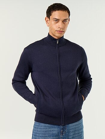 Gilet zippé à col montant