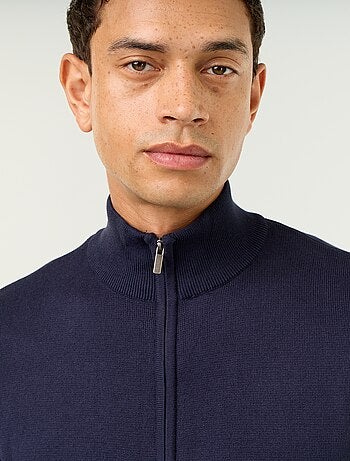 Gilet zippé à col montant