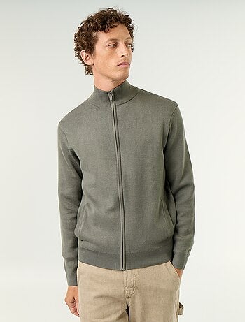 Gilet zippé à col montant