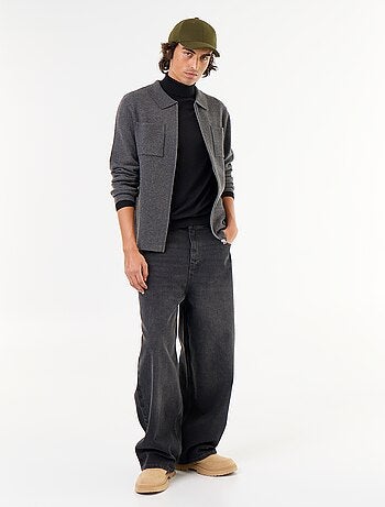 Gilet zippé avec col chemise