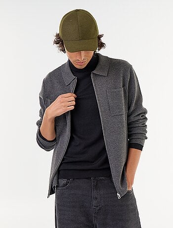 Gilet zippé avec col chemise