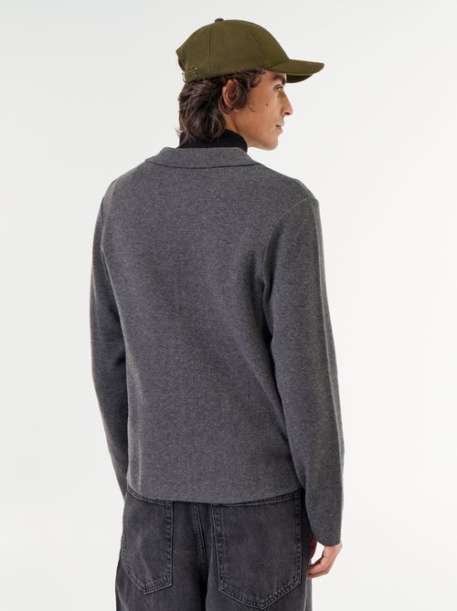Gilet zippé avec col chemise - Kiabi