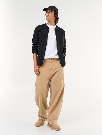 Gilet zippé avec col chemise