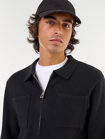 Gilet zippé avec col chemise