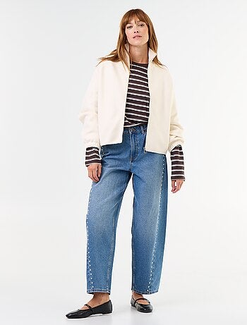 Gilet zippé col montant