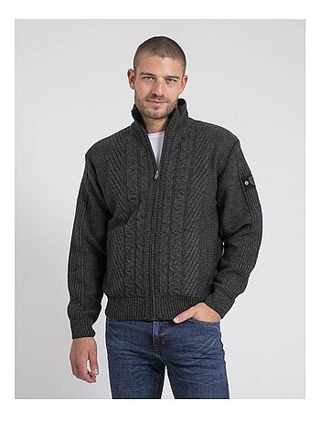 Gilet zippé col montant pur coton litriton