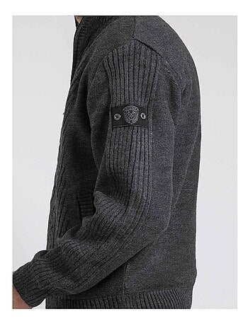 Gilet zippé col montant pur coton litriton
