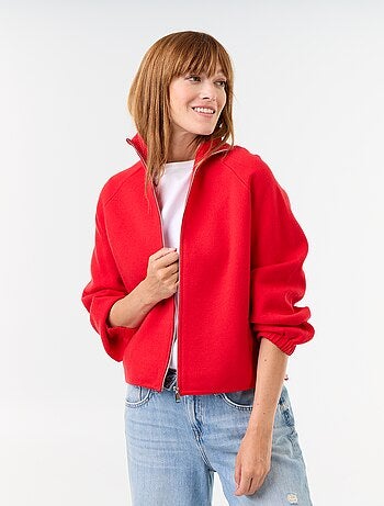 Gilet zippé col montant