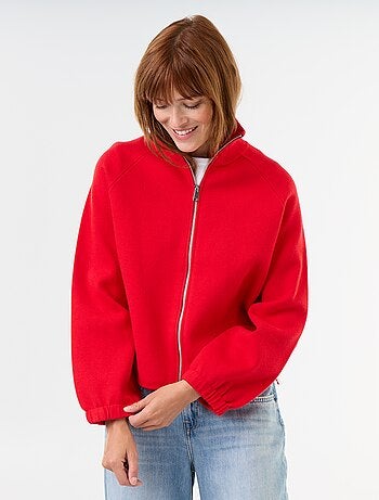 Gilet zippé col montant