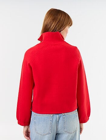 Gilet zippé col montant