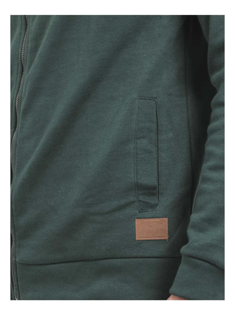 Gilet zippé col montant wits Vert foncé - Kiabi