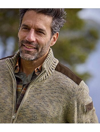 Gilet zippé en tricot moucheté - atlas for men