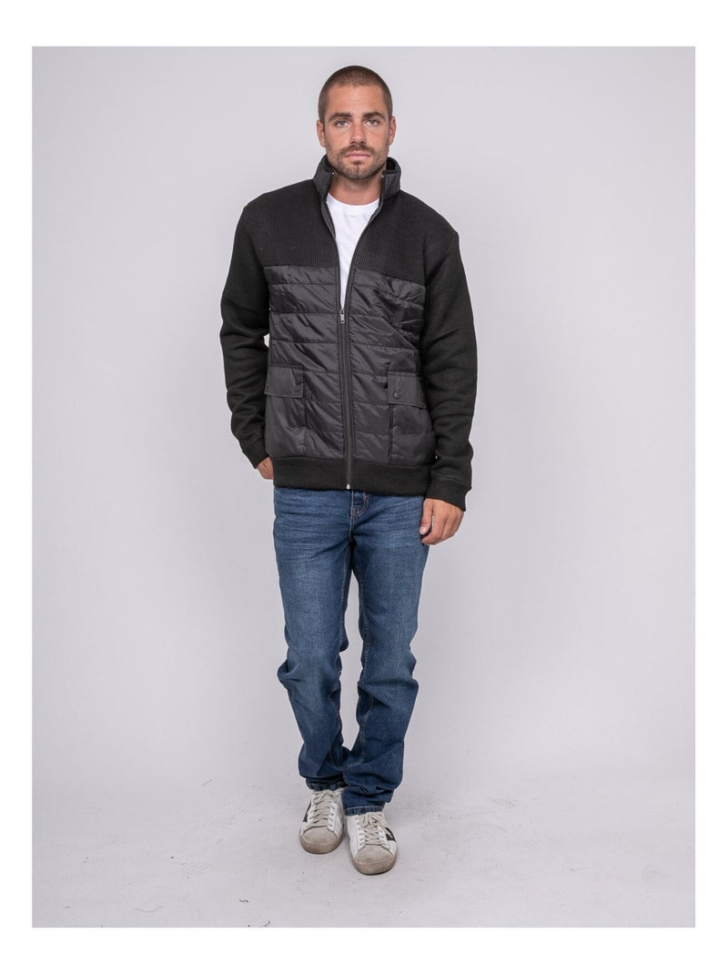 Gilet zippé latocol Noir - Kiabi