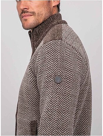 Gilet zippé motif chevrons lenidico
