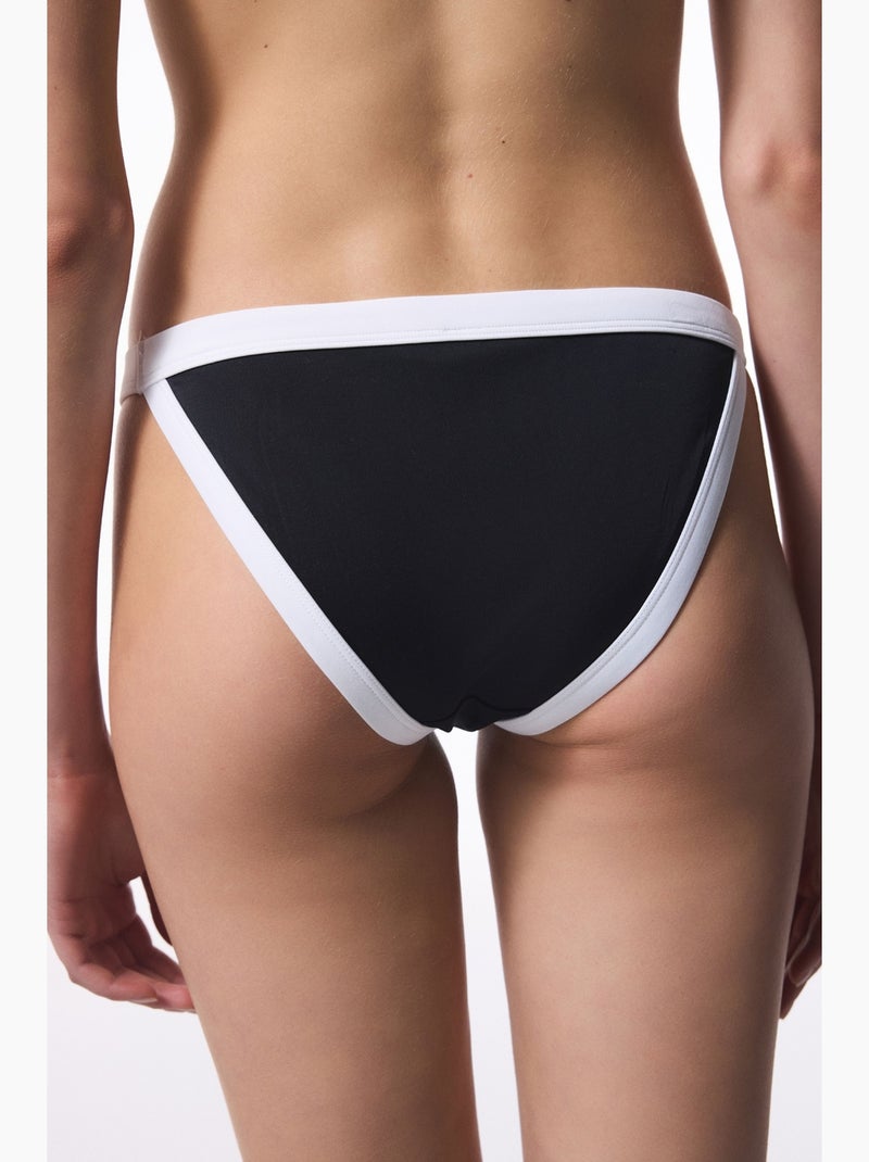 Gina extra super lage taille bikinibroekje penti Zwart Wit - Kiabi