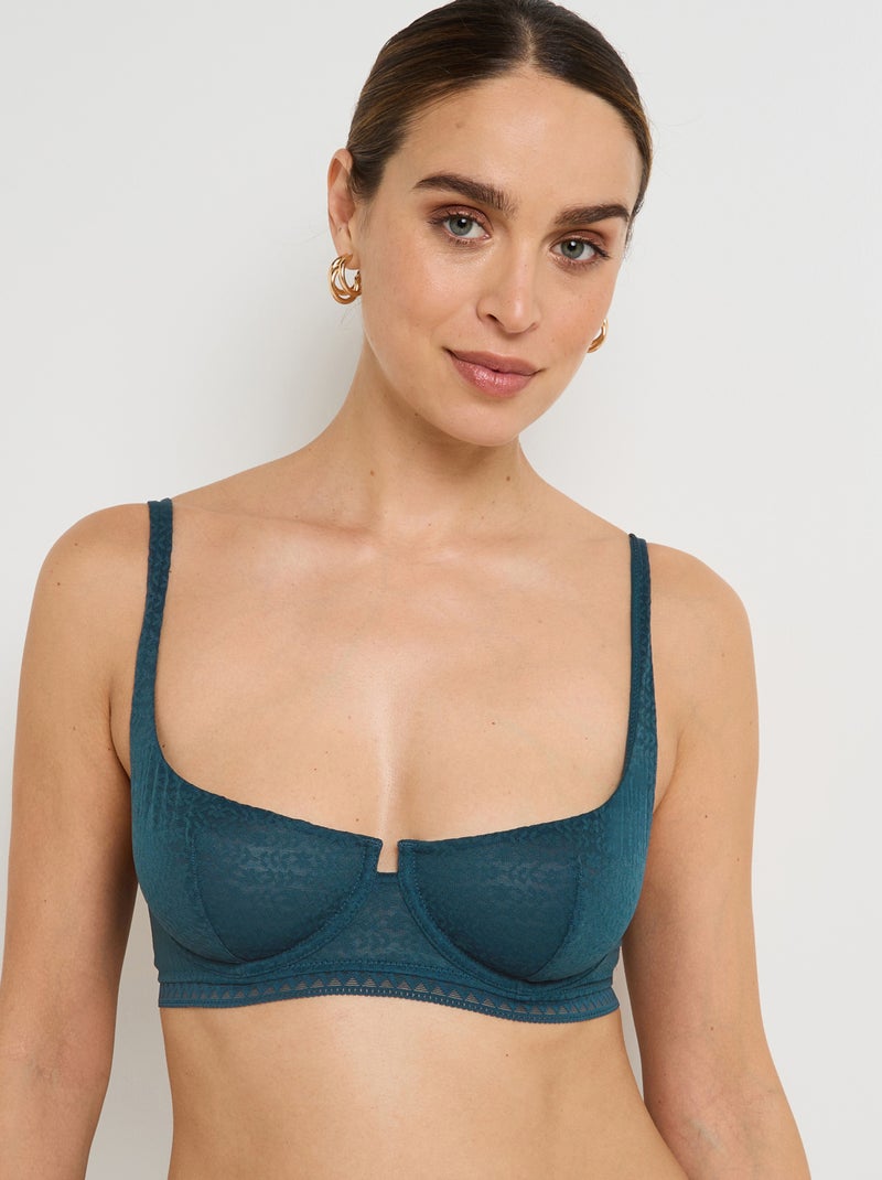 Ginger beha balconette kant blauw Blauw - Kiabi