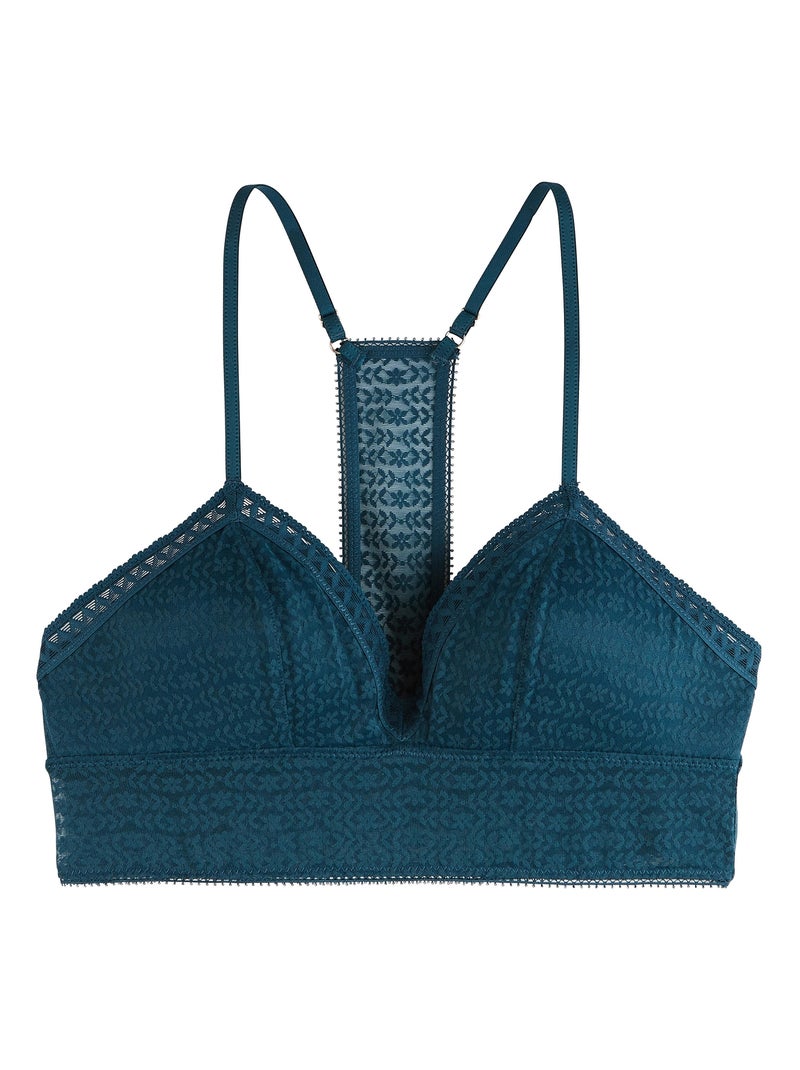 Ginger beha zonder beugel voorgevormd kant blauw Blauw - Kiabi