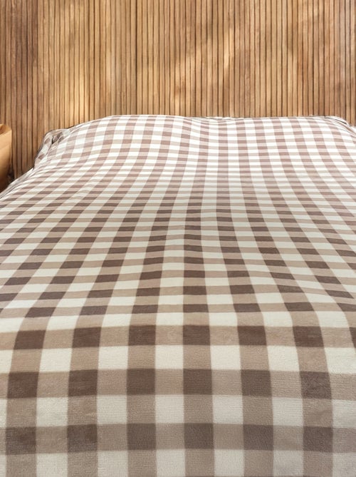 Gingham fleece hoes voor bank en bed - Kiabi Gingham fleece hoes voor bank en bed - Kiabi
