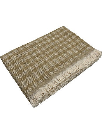 Gingham katoenen jacquard deken