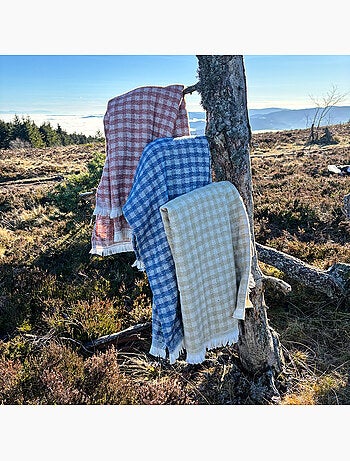 Gingham katoenen jacquard deken