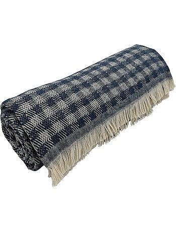 Gingham katoenen jacquard deken