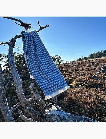 Gingham katoenen jacquard deken